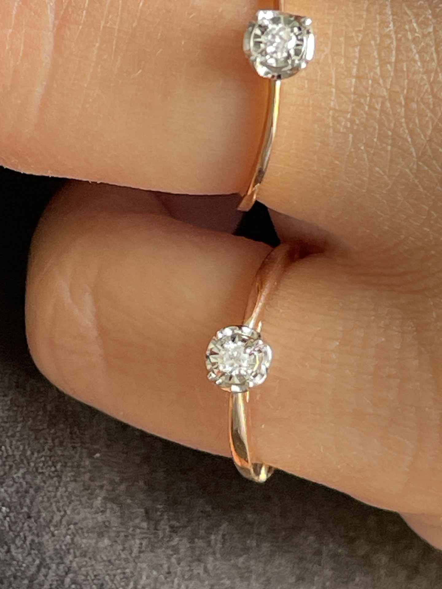 BIARRITZ solitaire ring with brilliant-cut diamond in 18k rose gold.