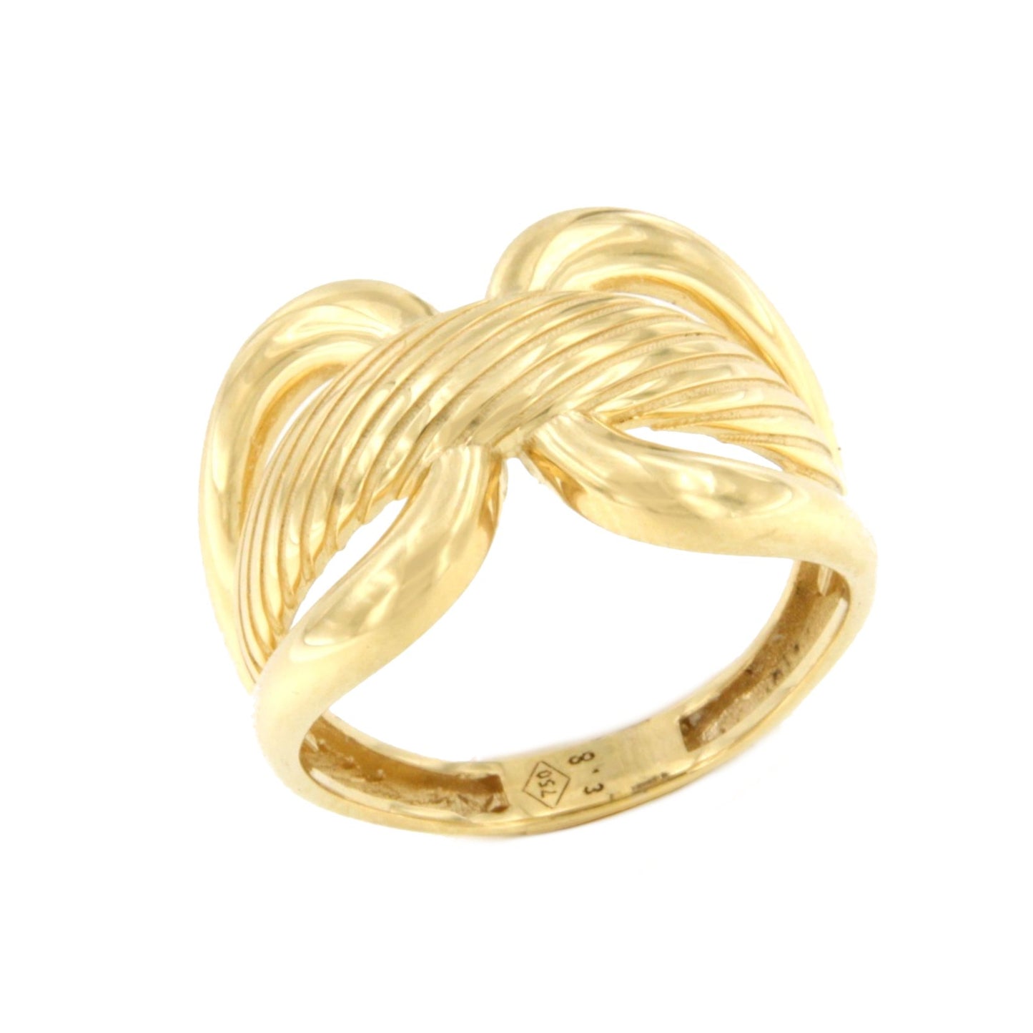 FARO ring in classic 18k yellow gold with gadroons