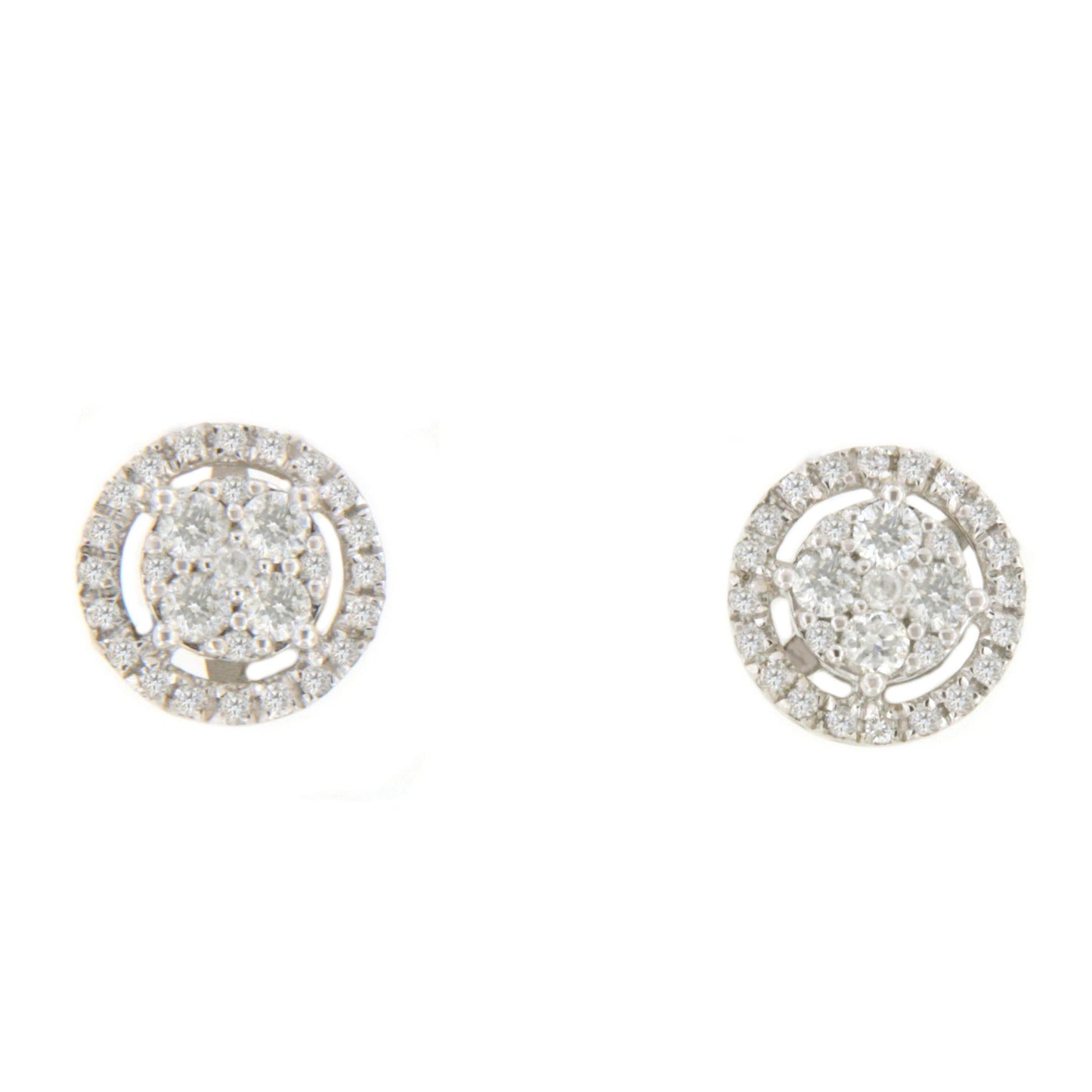 Pendiente GINES desmontables en oro blanco 18 ktes con brillantes