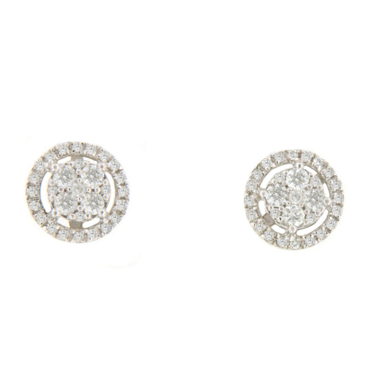 GINES detachable earrings in 18k white gold with diamonds