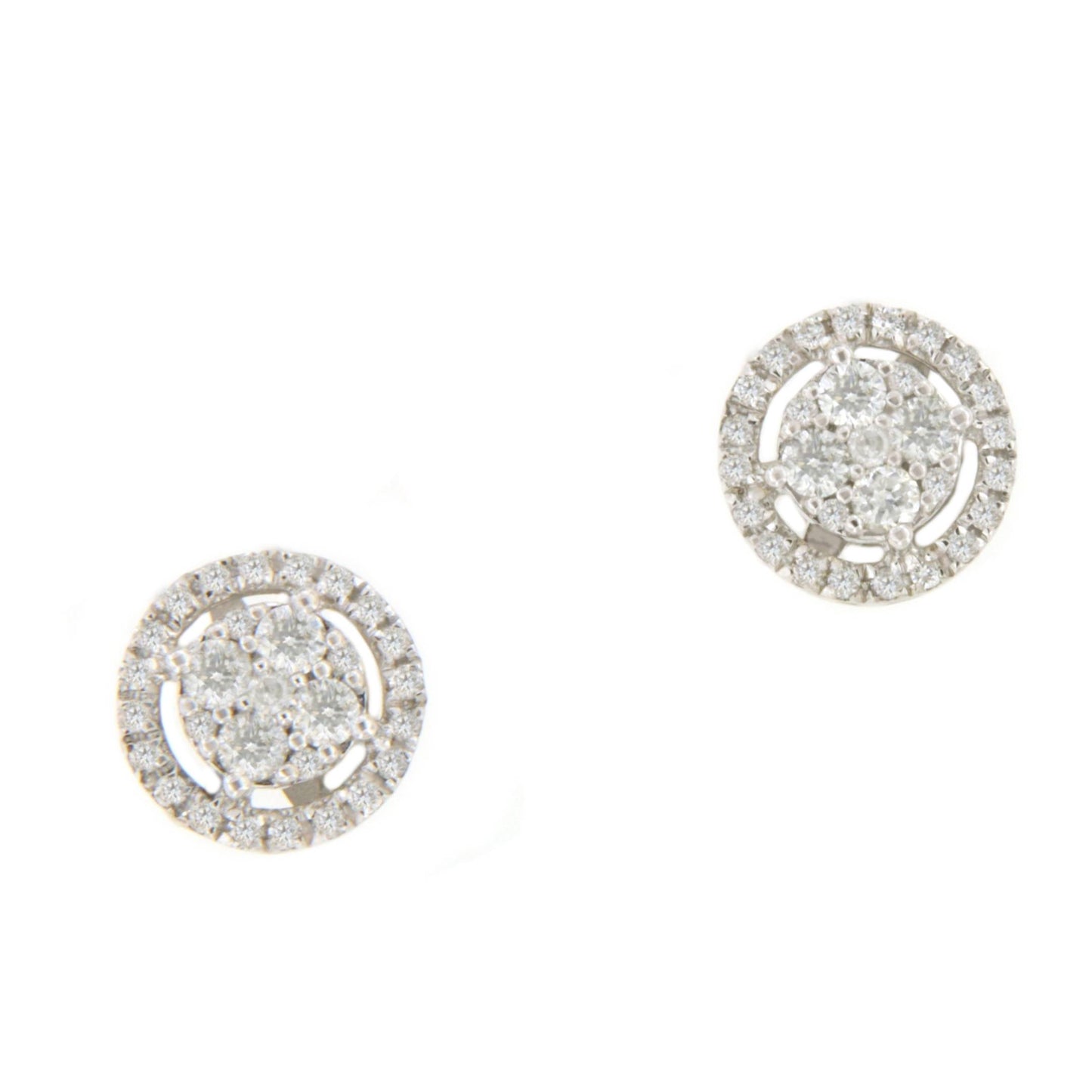 Pendiente GINES desmontables en oro blanco 18 ktes con brillantes
