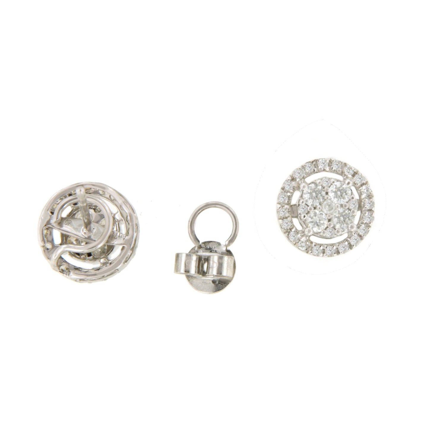 Pendiente GINES desmontables en oro blanco 18 ktes con brillantes