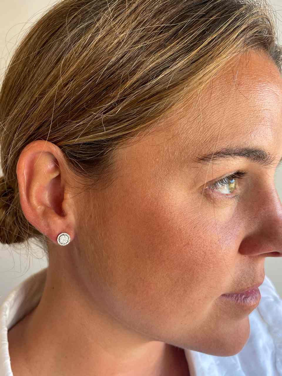 BRENES detachable earrings in 18k white gold with diamonds