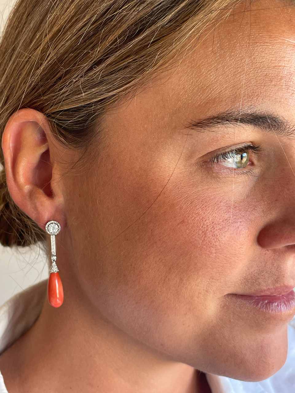 BRENES detachable earrings in 18k white gold with diamonds