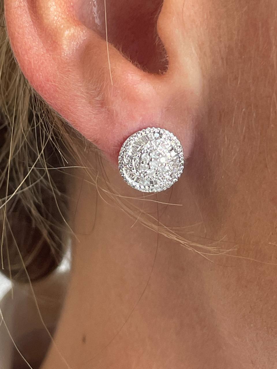 CARMINA detachable earrings in 18k white gold with diamonds