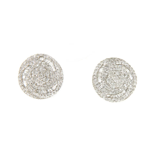 CARMINA detachable earrings in 18k white gold with diamonds
