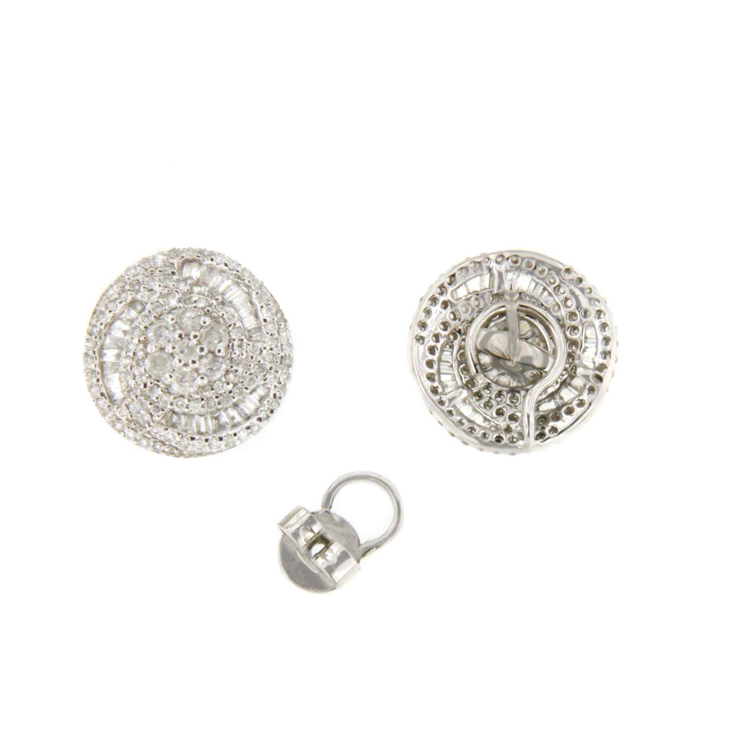 CARMINA detachable earrings in 18k white gold with diamonds