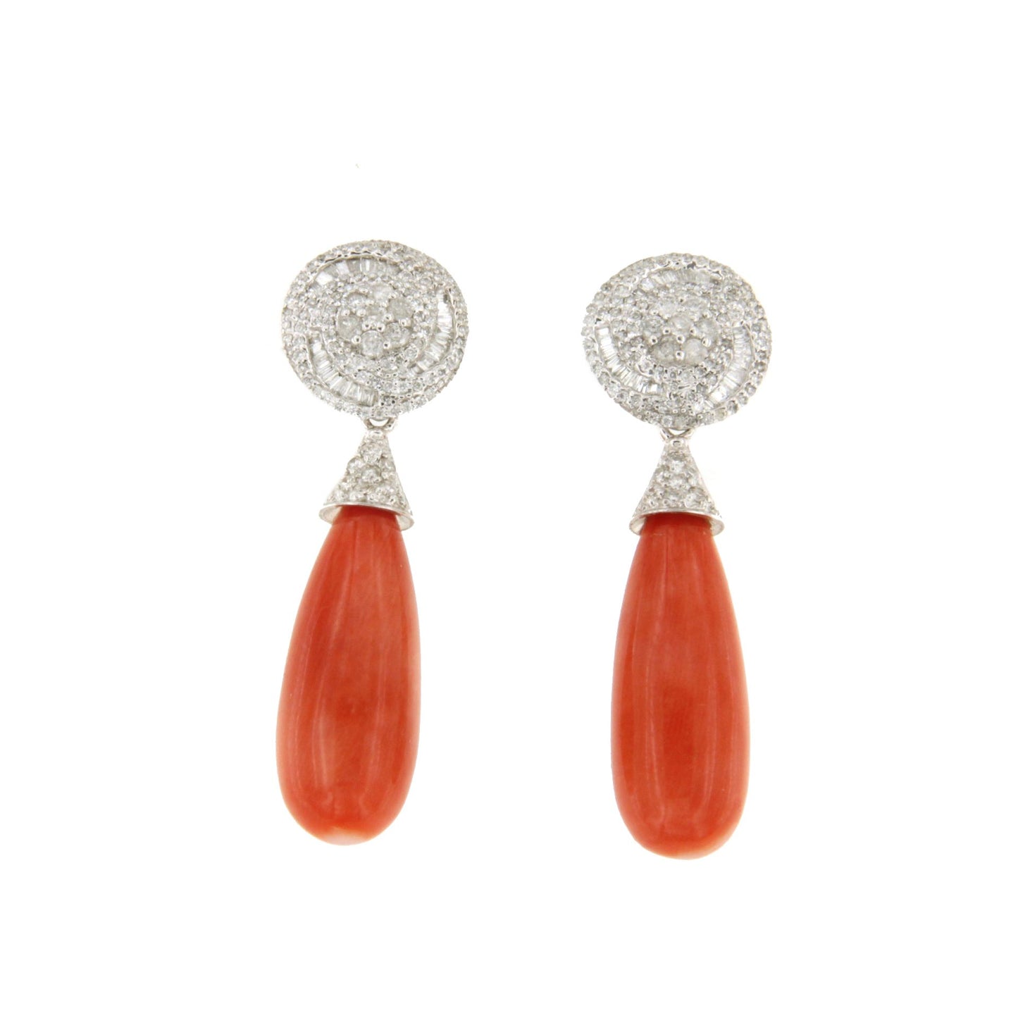 CARMINA detachable earrings in 18k white gold with diamonds