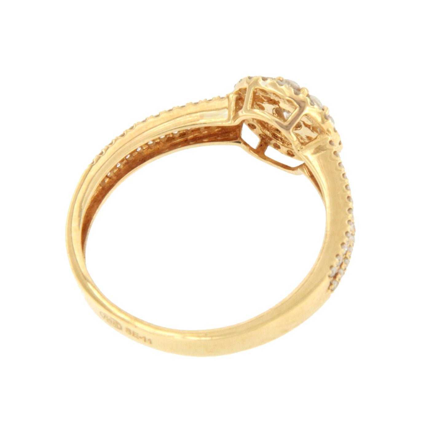 Anillo MARULA roseta con diamantes en oro amarillo de 18 kilates