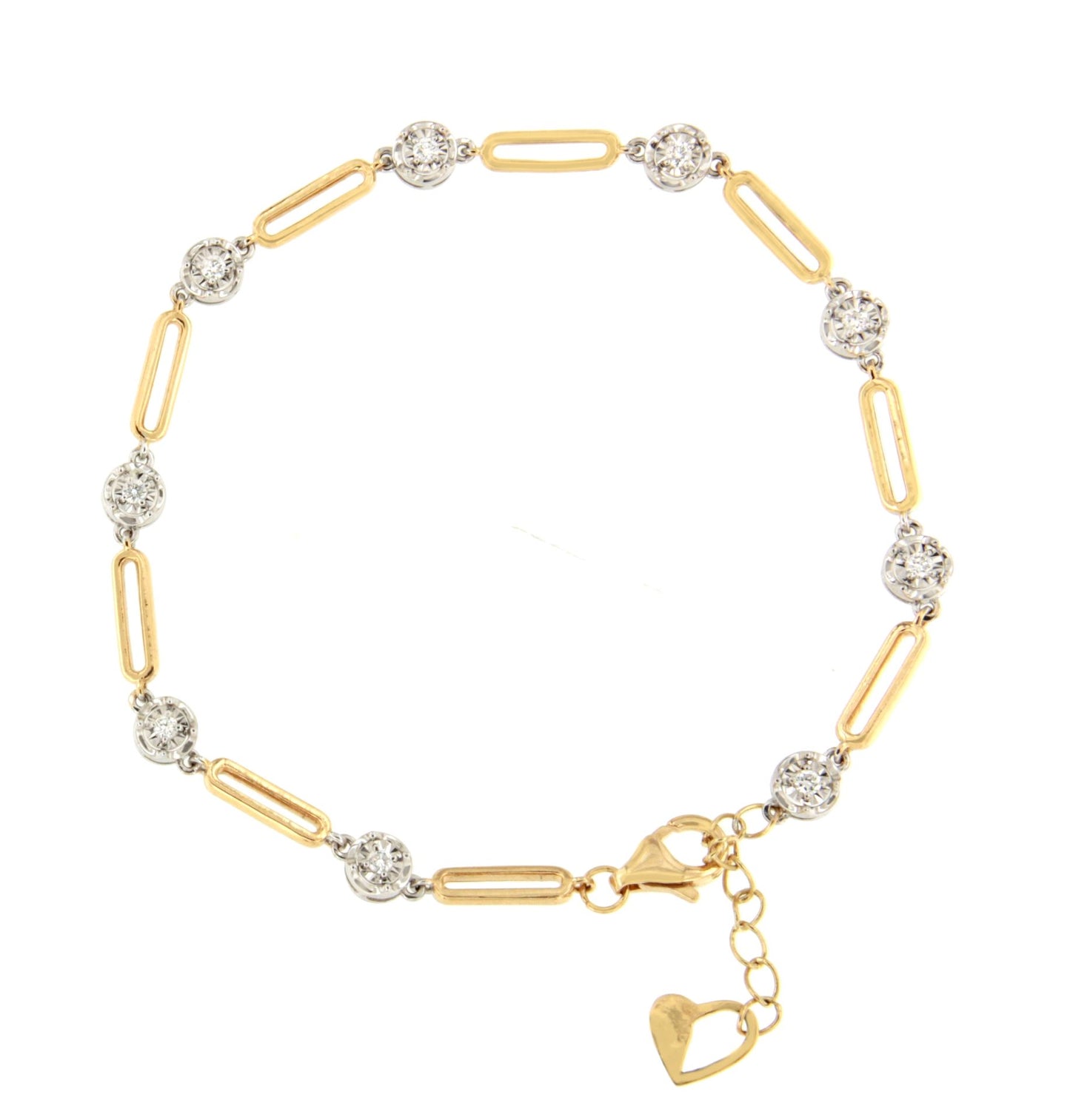 Pulsera ARONIA en oro blanco y amarillo de 18 ktes con brillantes