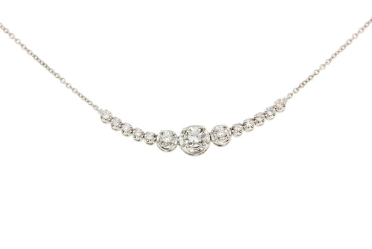 AKEE choker with riviere-style diamond centers in white gold