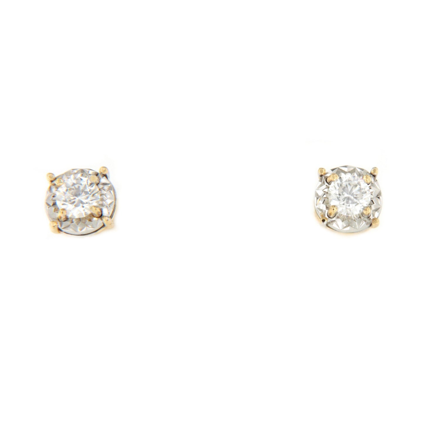 Pendiente CAPRERA desmontables de oro amarillo y blanco 18 ktes en brillantes.