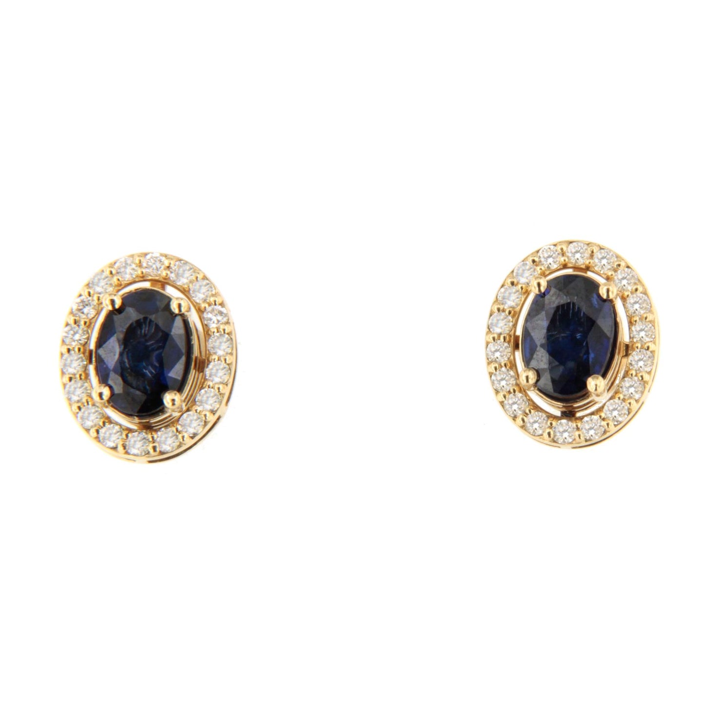 Pendiente NOURO desmontables oro amarillo 18 ktes zafiros o esmeraldas y brillantes.