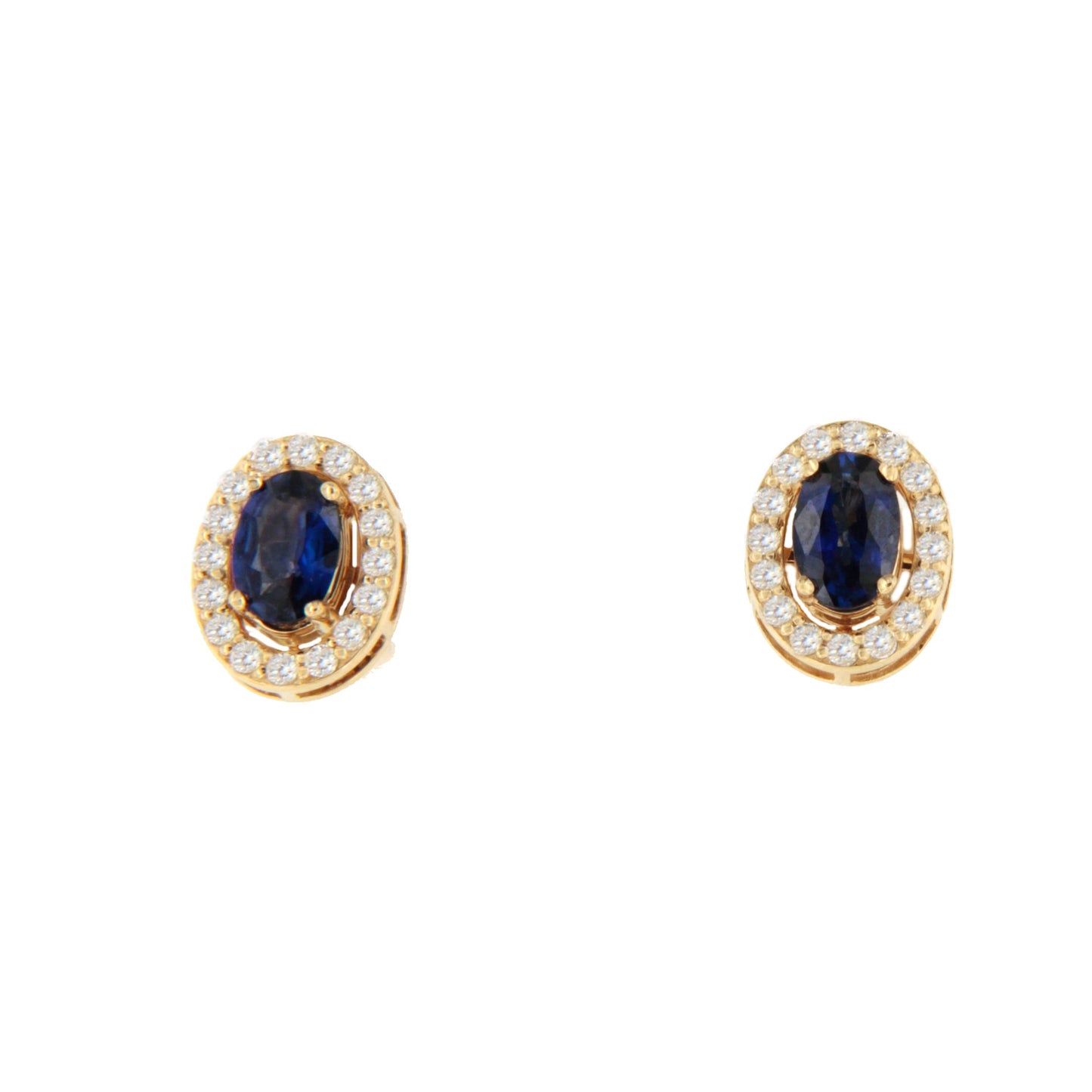Pendiente NOURO desmontables oro amarillo 18 ktes zafiros o esmeraldas y brillantes.