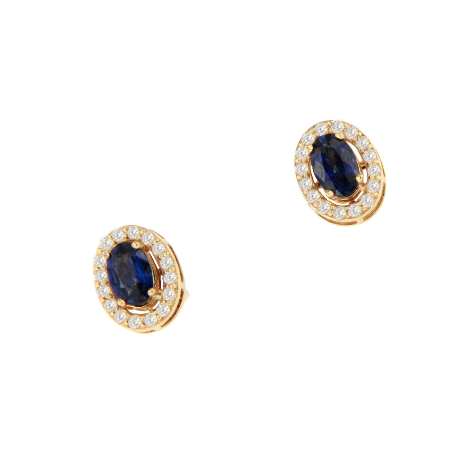 Pendiente NOURO desmontables oro amarillo 18 ktes zafiros o esmeraldas y brillantes.