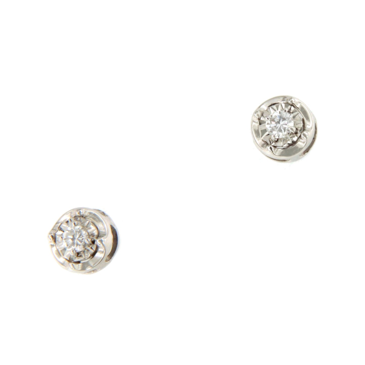 Pendiente YORK dormilones de brillantes en oro blanco 18 kilates
