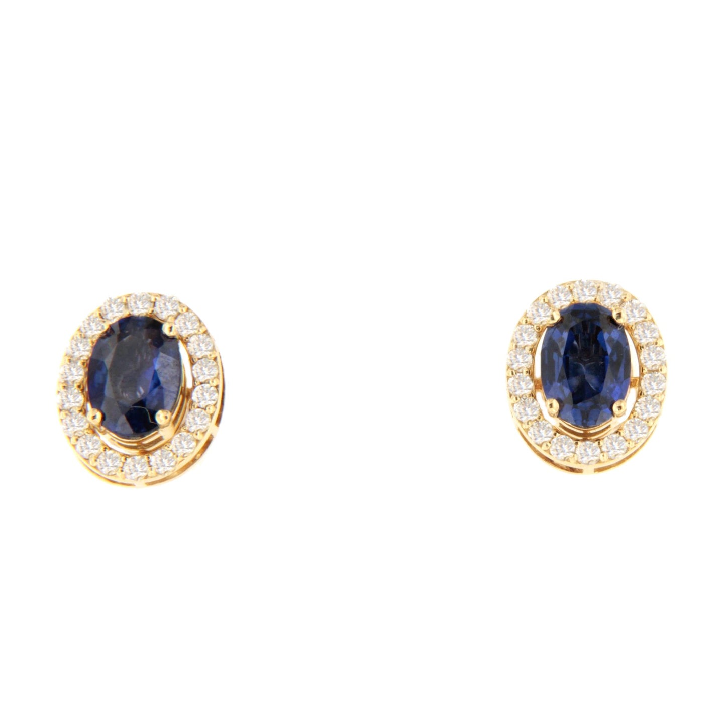 Pendiente NOURO desmontables oro amarillo 18 ktes zafiros o esmeraldas y brillantes.