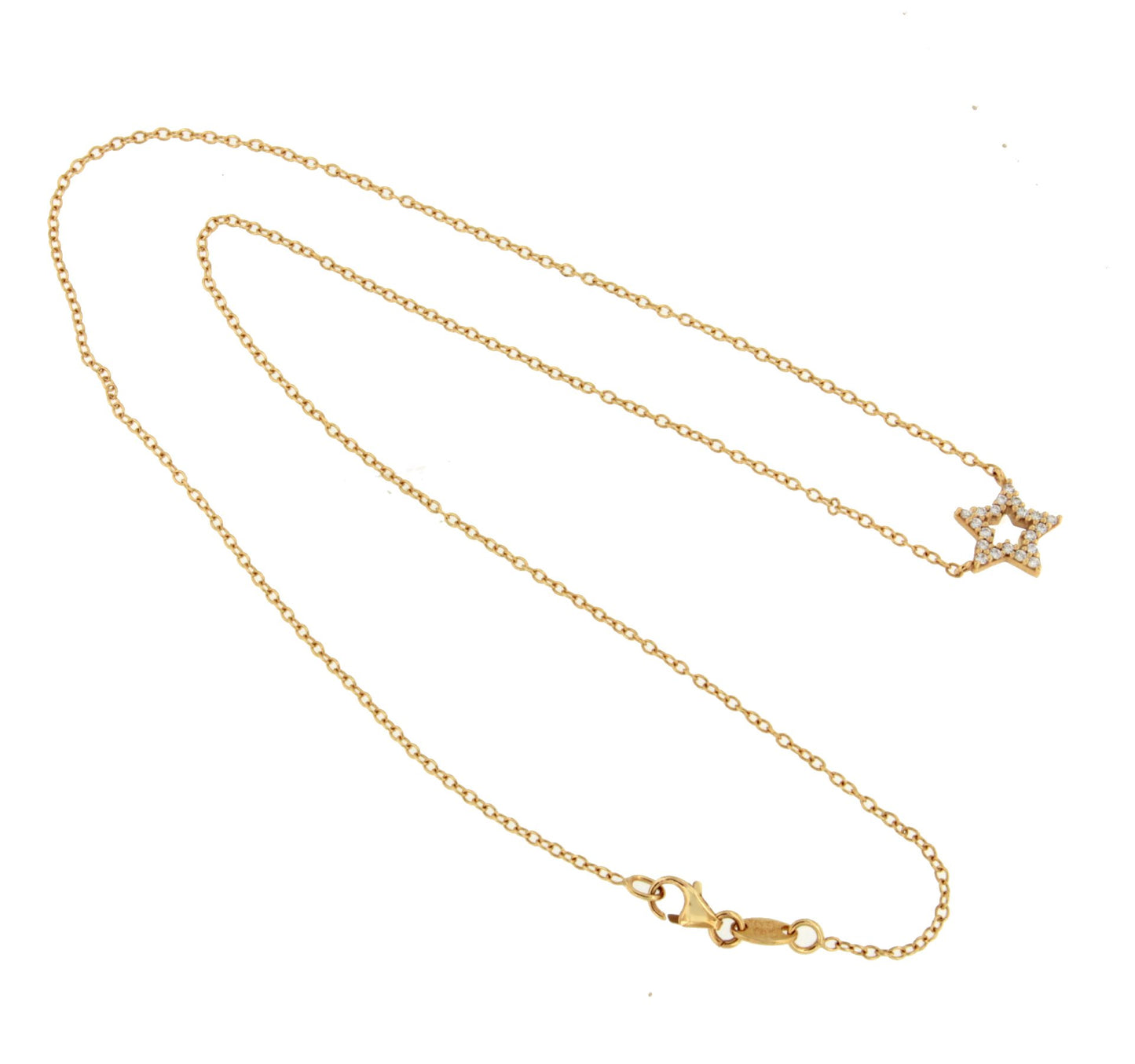 LAGES choker pendant and chain in 18k yellow gold with cubic zirconia