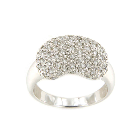 Anillo ROBLEDO de oro blanco de 18 ktes con brillantes.