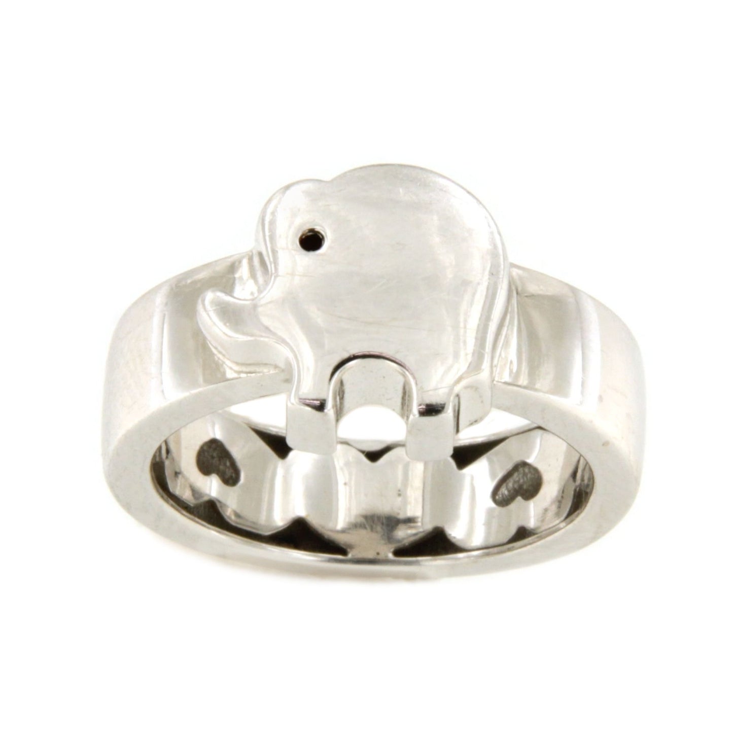 Anillo BERMEO motivo elefante en oro blanco de 18 kilates