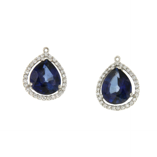 AZURE pendants, in 18k white gold, sapphires and diamonds