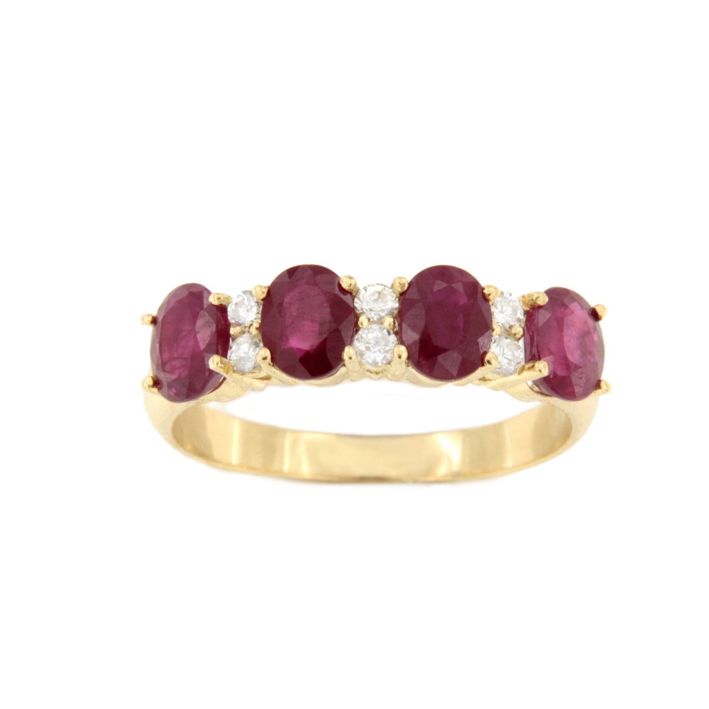 DRAPER alianza oro blanco zafiros rubies o esmeraldas con brillantes