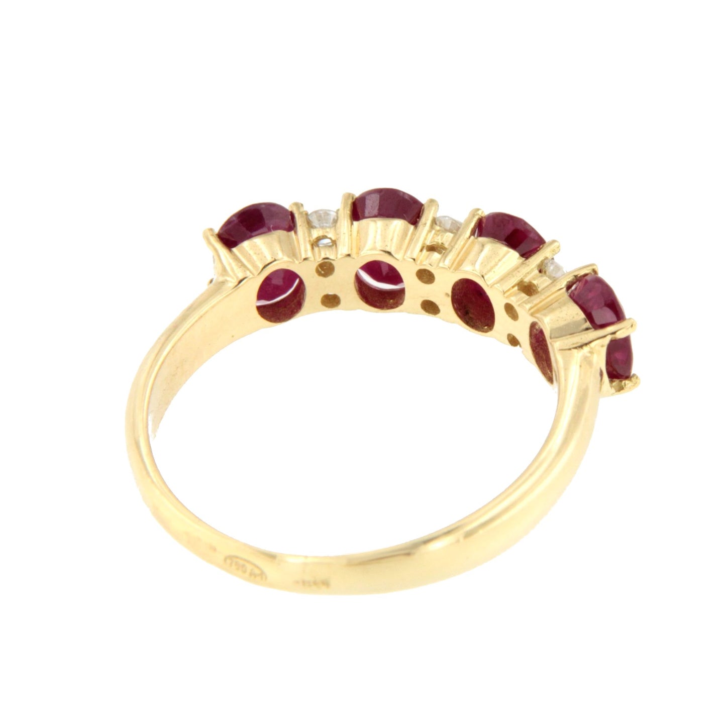 DRAPER alianza oro blanco zafiros rubies o esmeraldas con brillantes