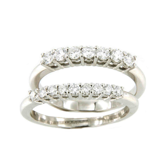 NOYA, 18k white gold half eternity band with diamonds