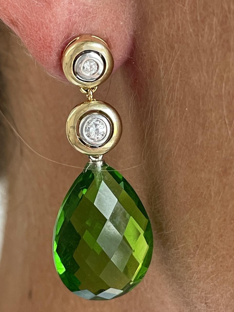 FUNI diamond pendant in 18k yellow and white gold