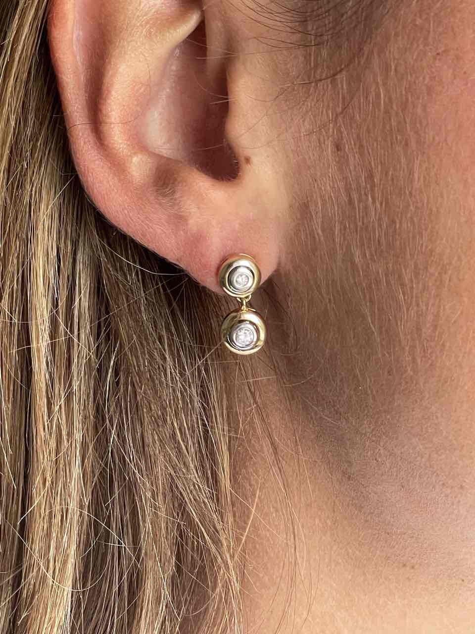 FUNI diamond pendant in 18k yellow and white gold