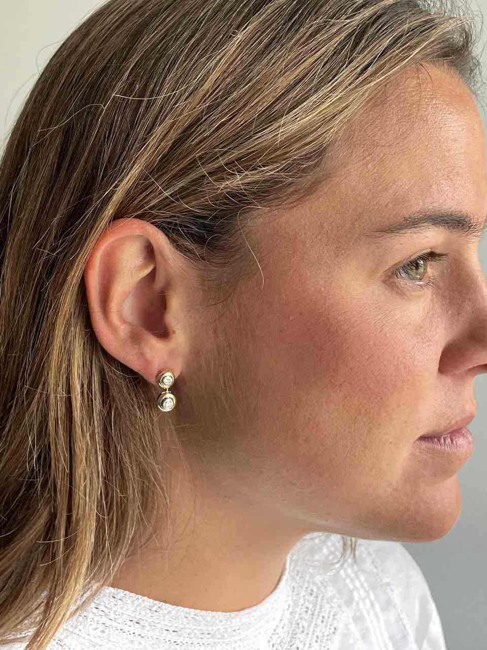 FUNI diamond pendant in 18k yellow and white gold