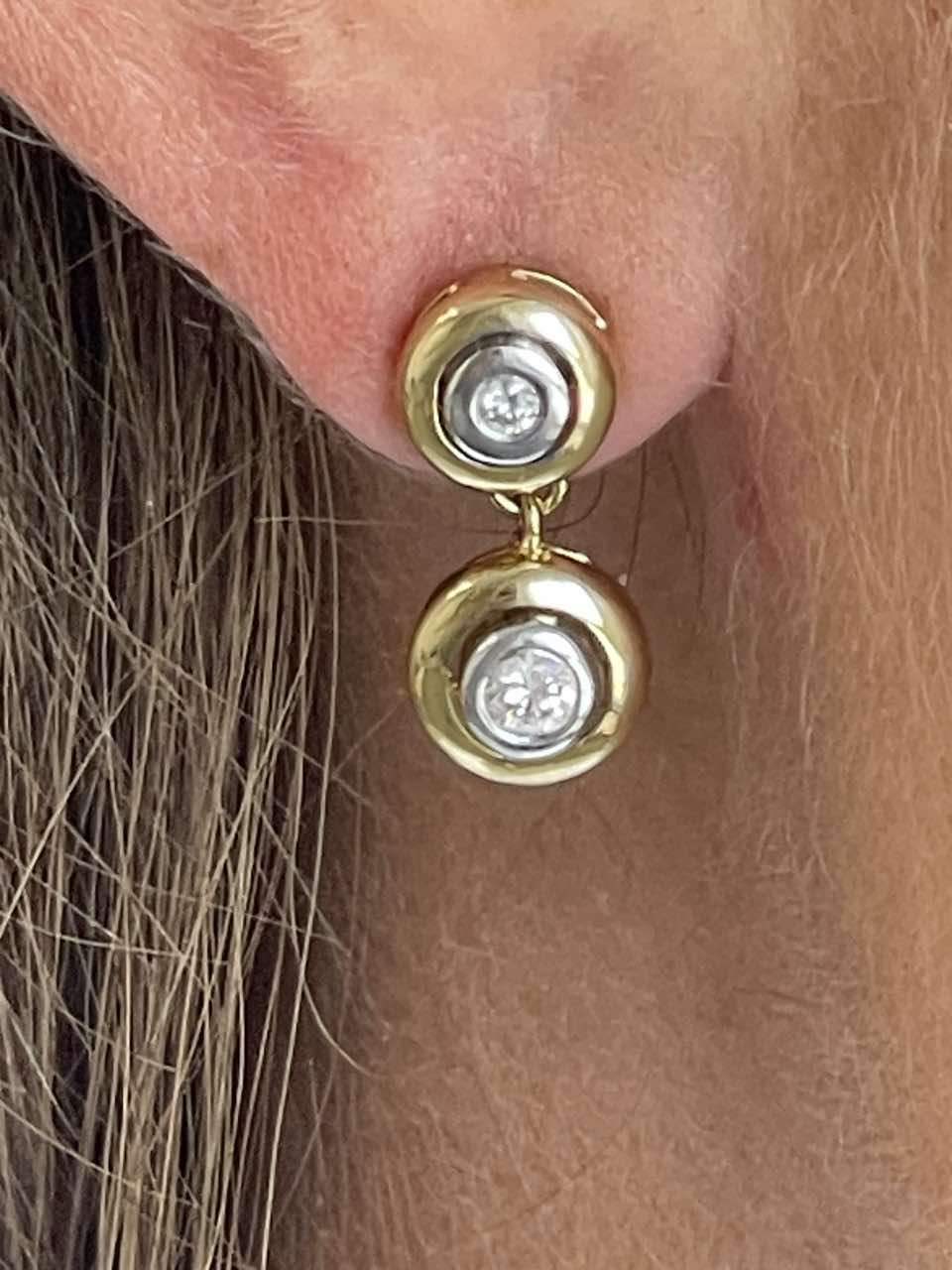 FUNI diamond pendant in 18k yellow and white gold