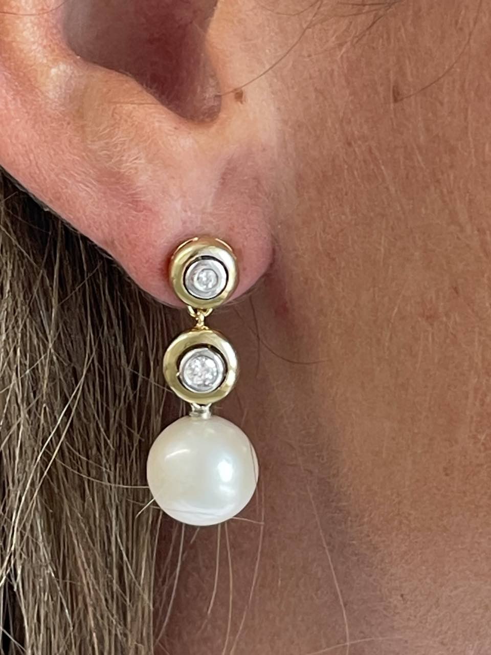 FUNI diamond pendant in 18k yellow and white gold