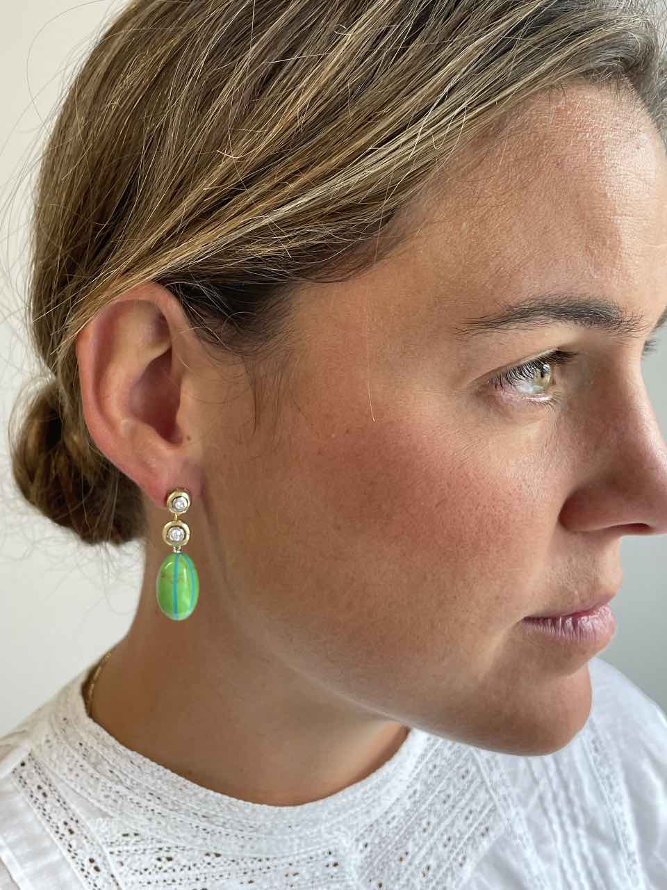 FUNI diamond pendant in 18k yellow and white gold