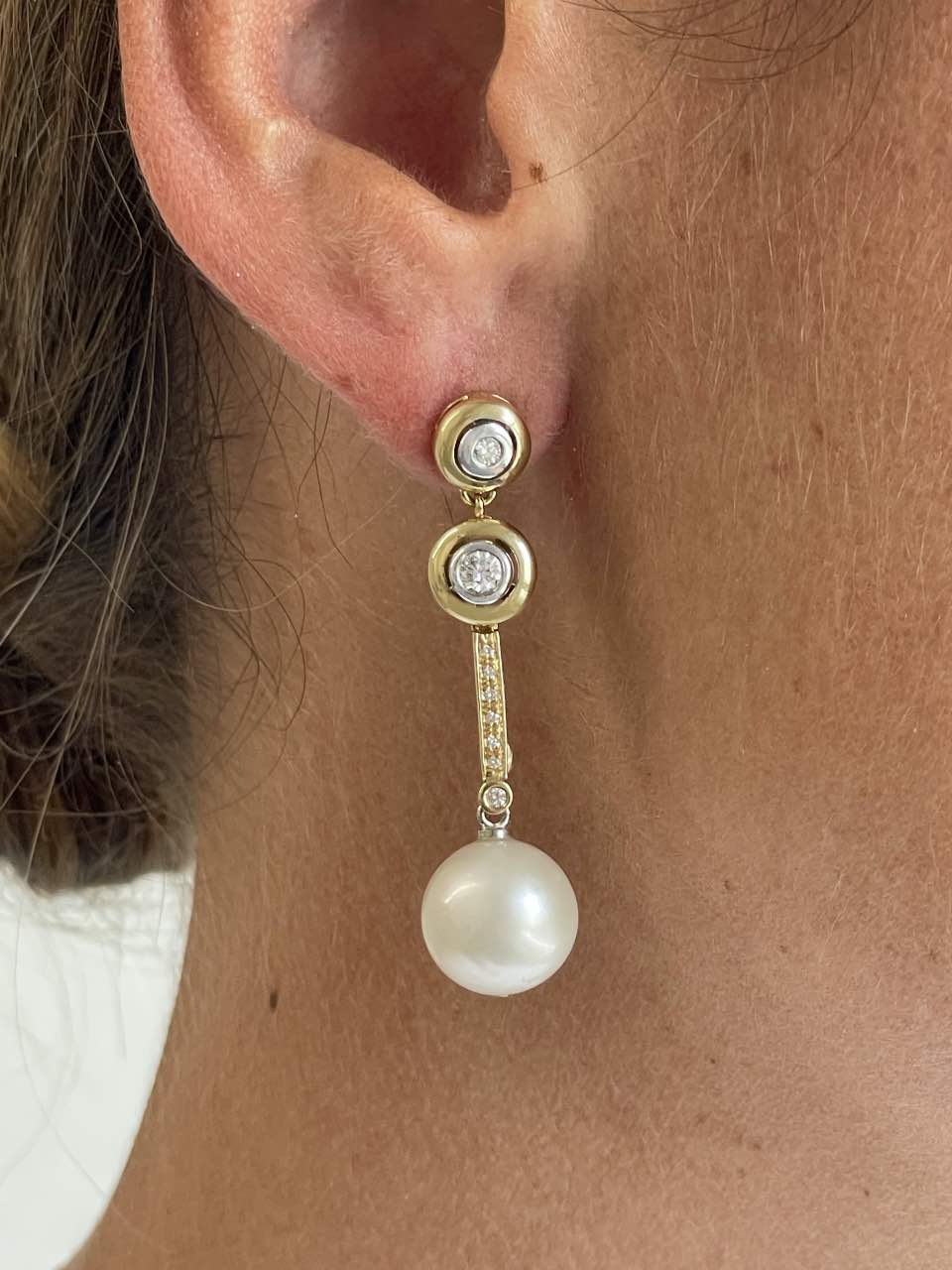 FUNI diamond pendant in 18k yellow and white gold