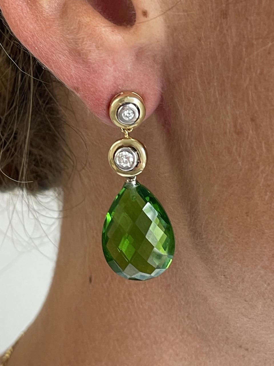 FUNI diamond pendant in 18k yellow and white gold