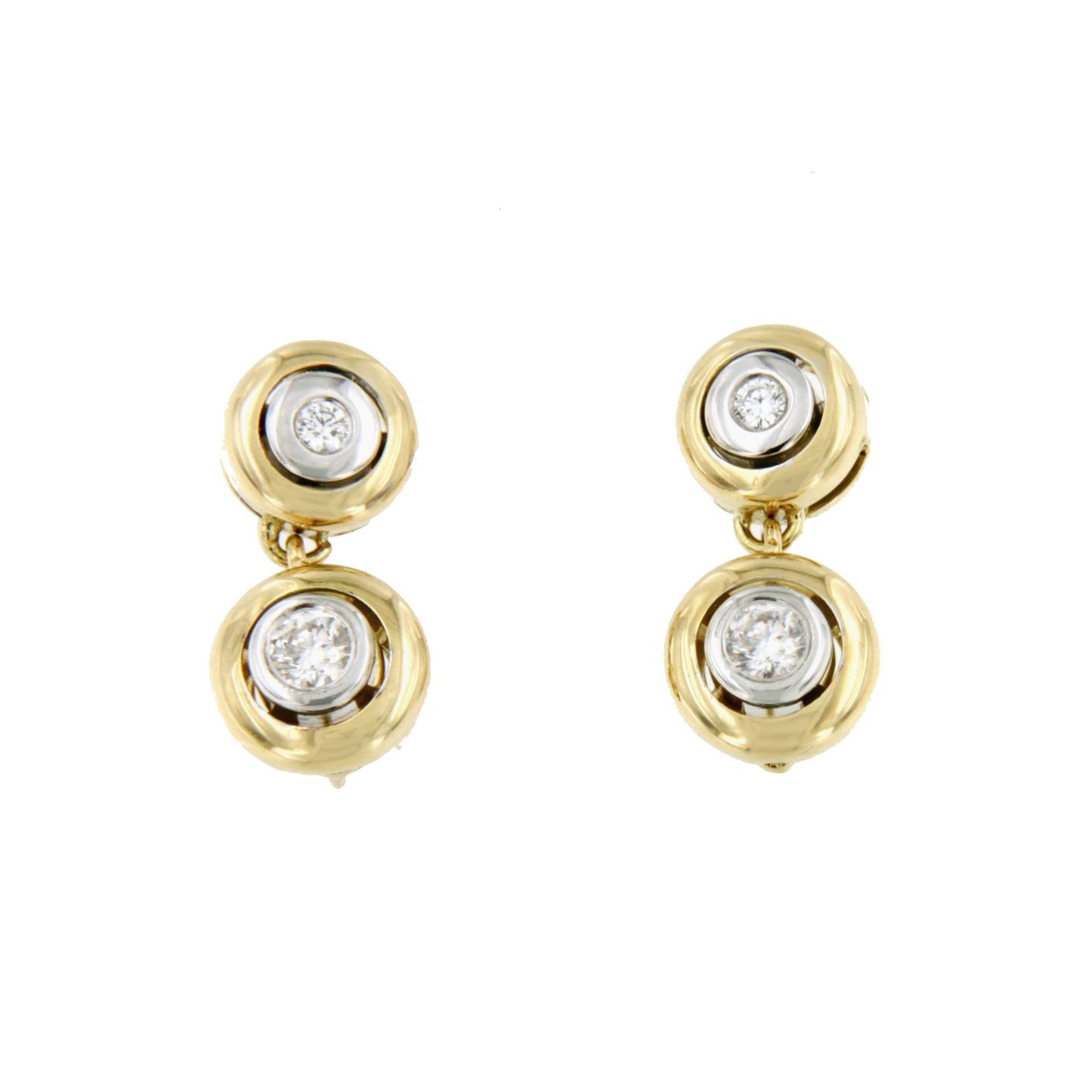 FUNI diamond pendant in 18k yellow and white gold