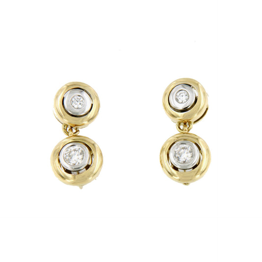 FUNI diamond pendant in 18k yellow and white gold