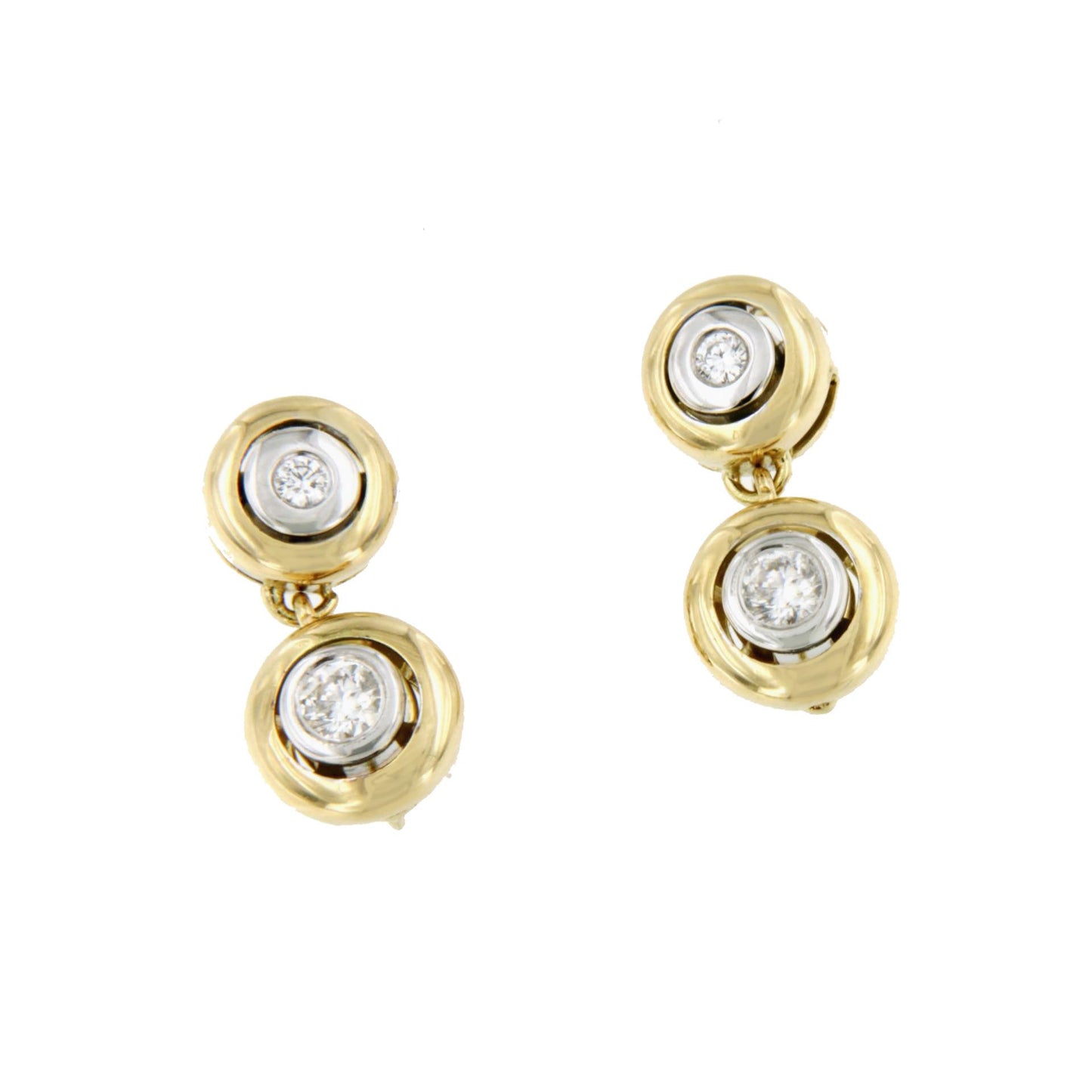 FUNI diamond pendant in 18k yellow and white gold