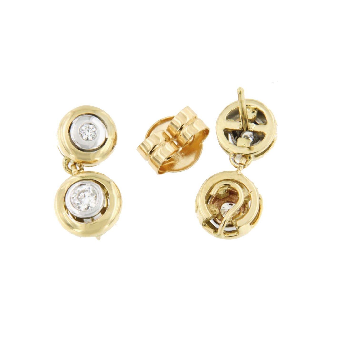 FUNI diamond pendant in 18k yellow and white gold