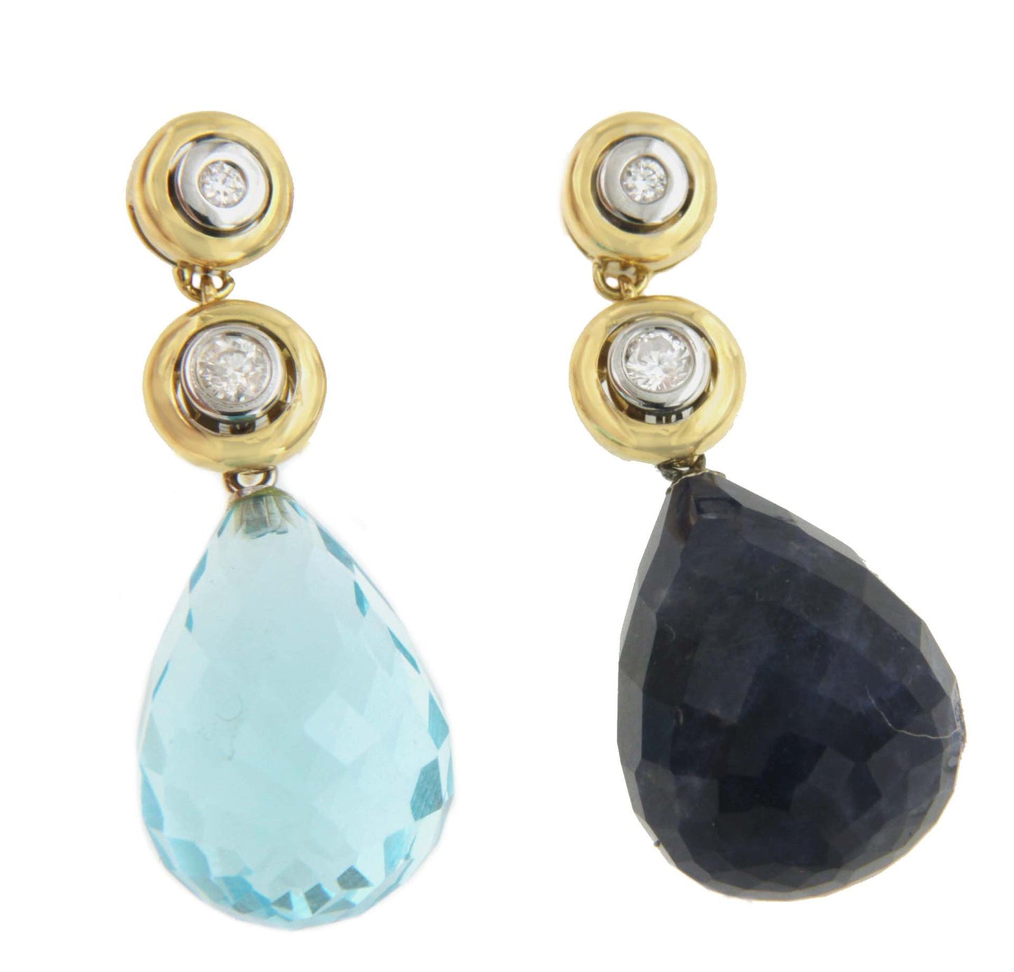 FUNI diamond pendant in 18k yellow and white gold