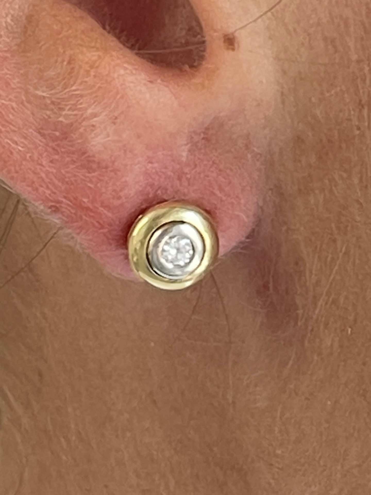 HORNA pendant with diamond bezel in 18k yellow and white gold