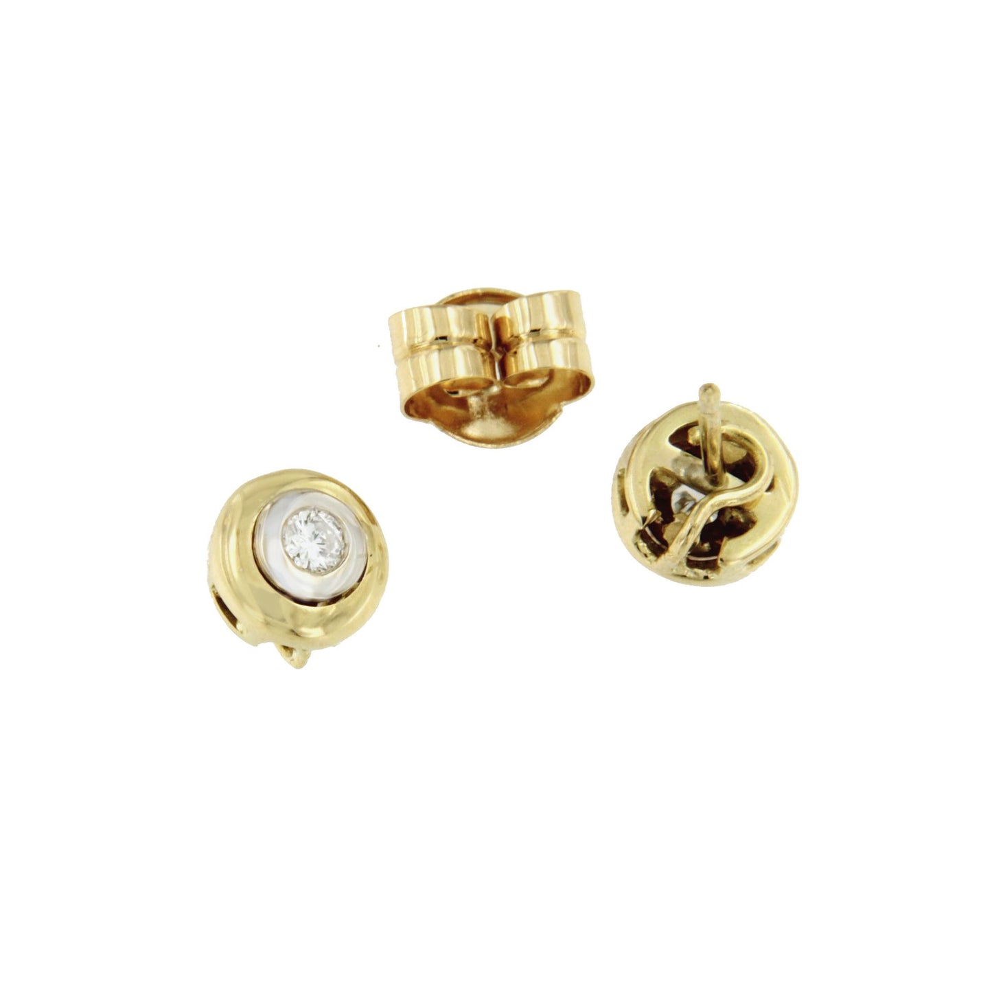 HORNA pendant with diamond bezel in 18k yellow and white gold