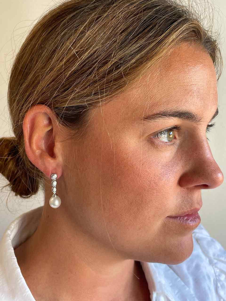 Pendientes OLIMPO de brillantes y perlas australianas