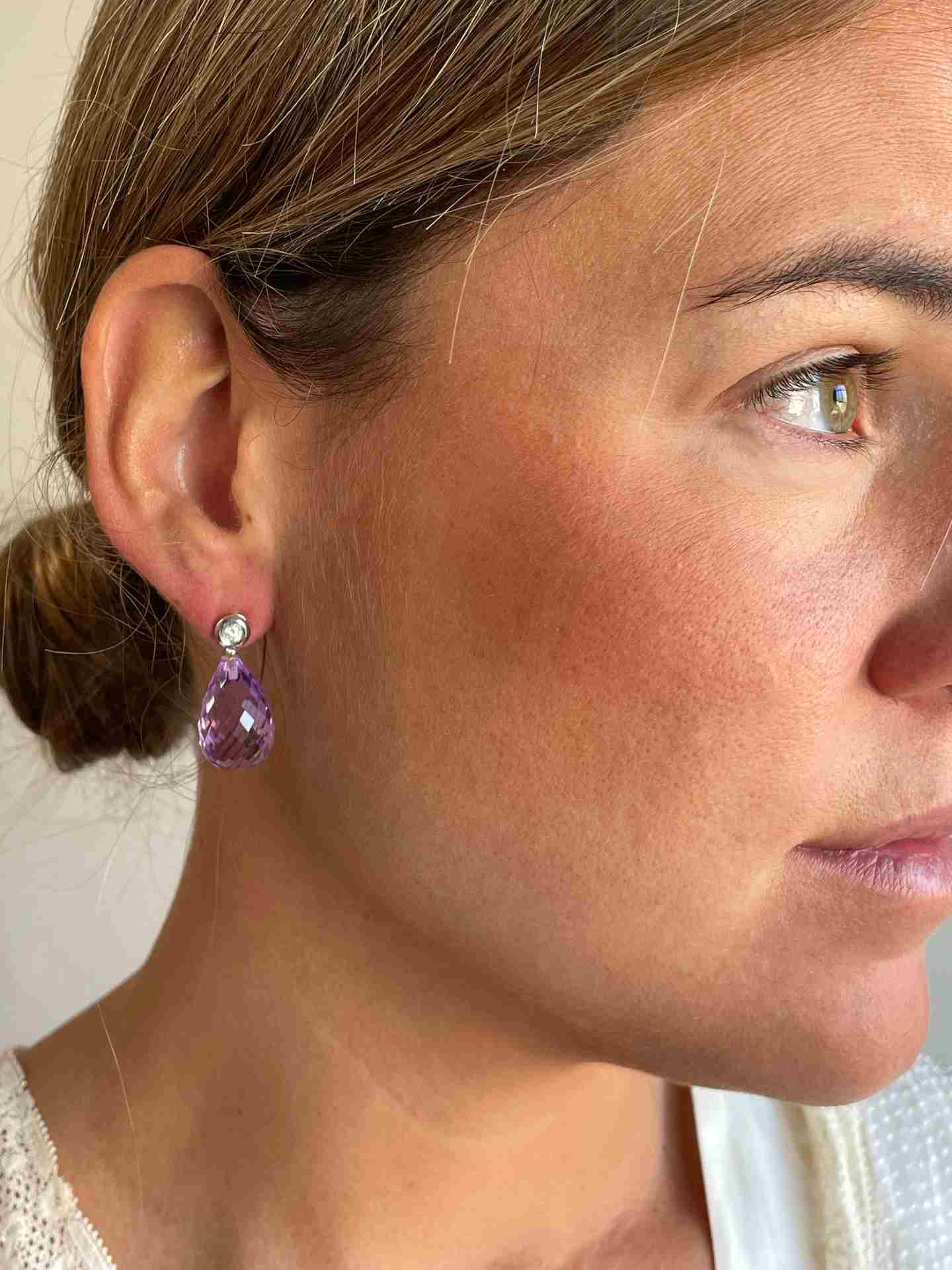 Pendientes OLIMPO de brillantes y perlas australianas
