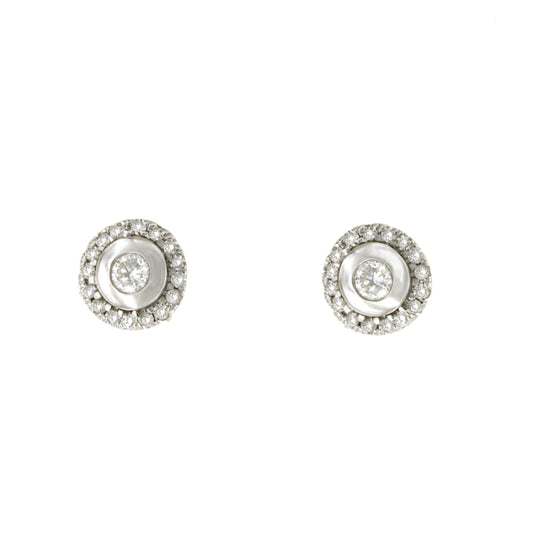 BABEL detachable stud earrings in white gold and diamond.