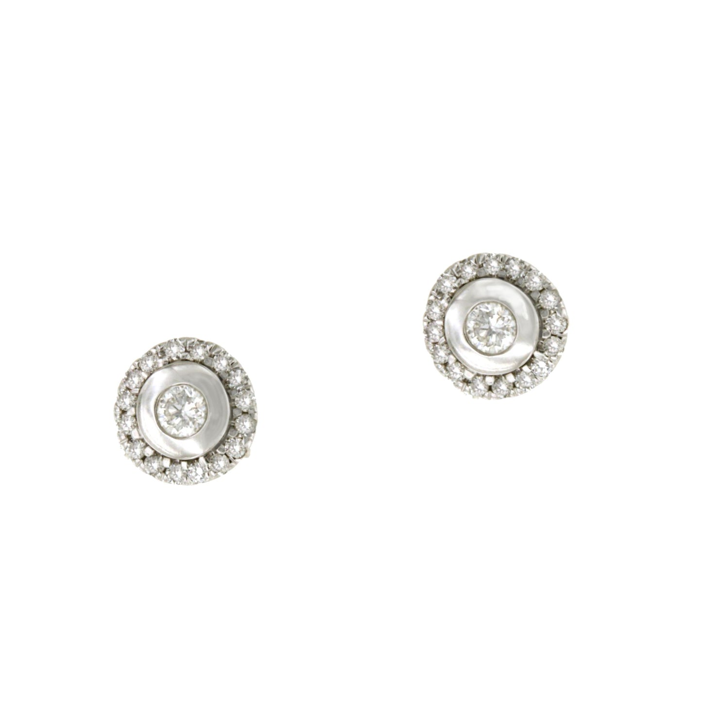 BABEL detachable stud earrings in white gold and diamond.