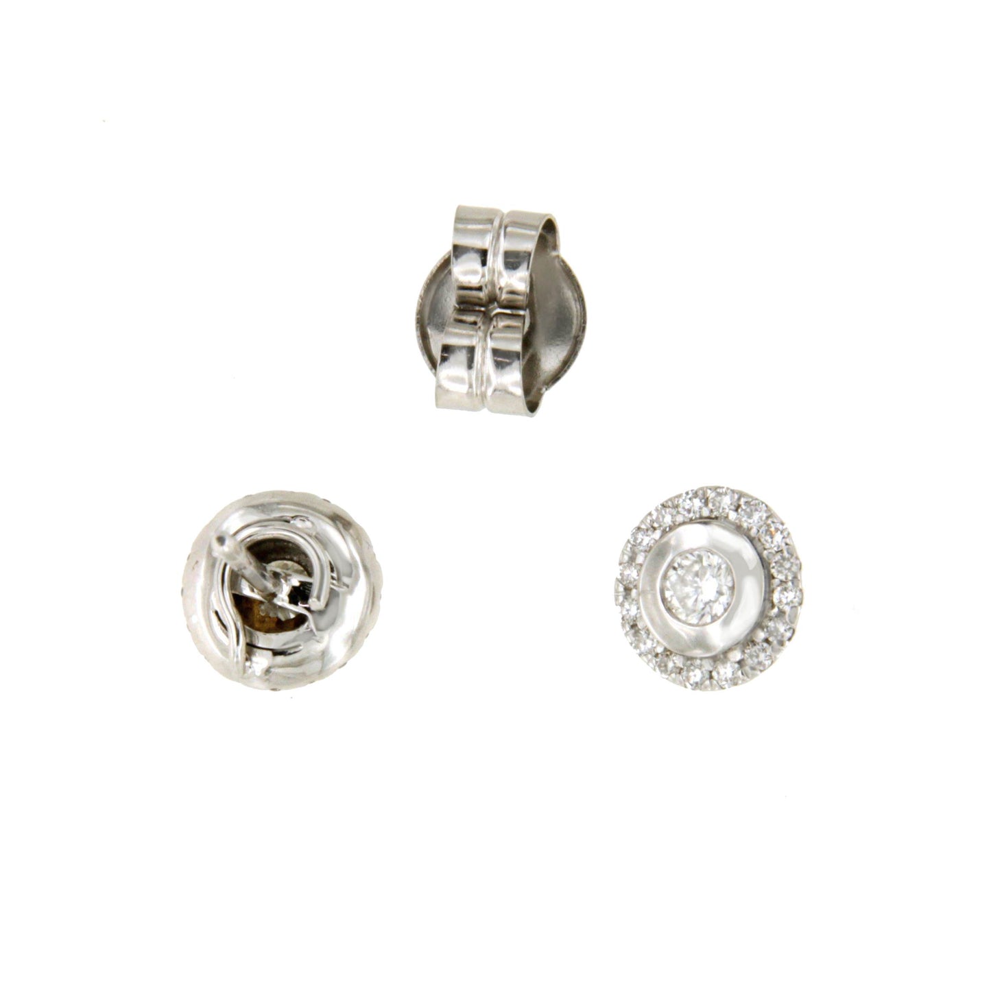 BABEL detachable stud earrings in white gold and diamond.