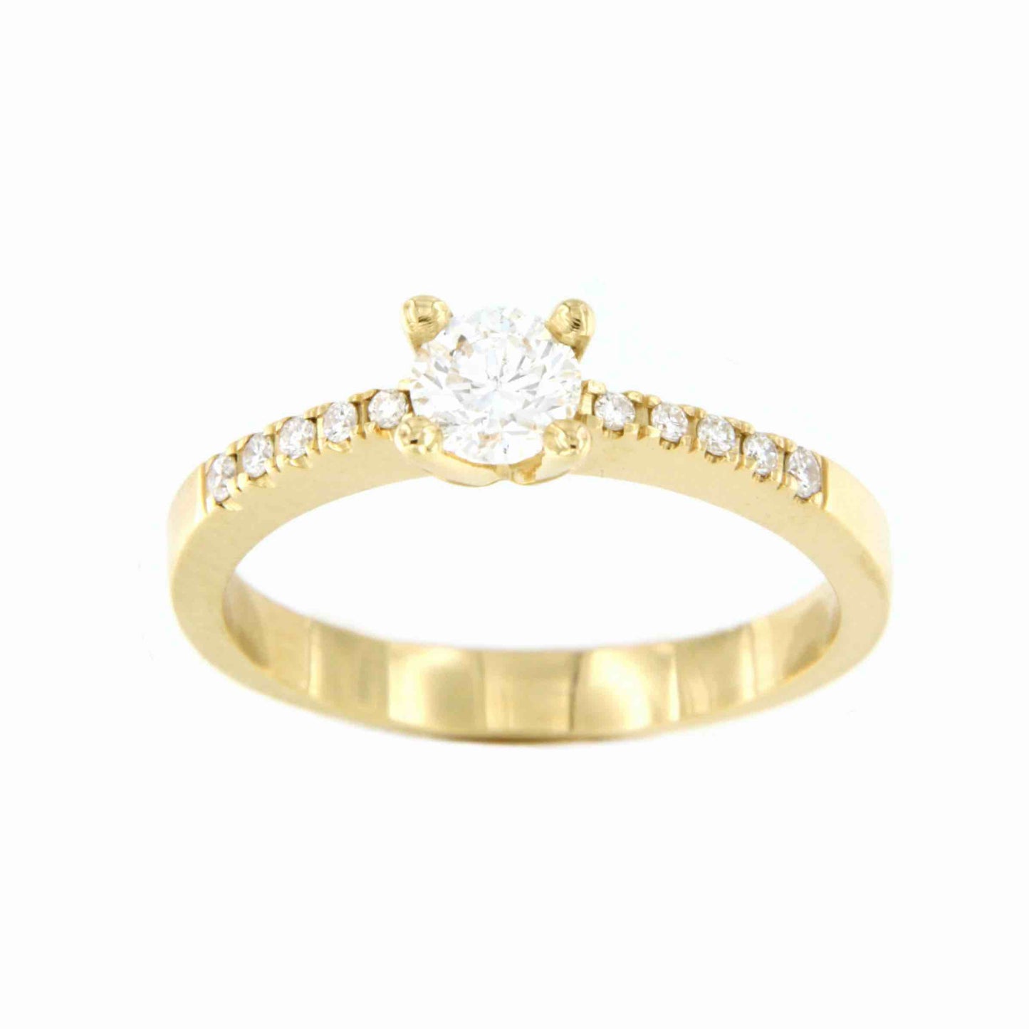 Solitario oro TI AMO con brillantes