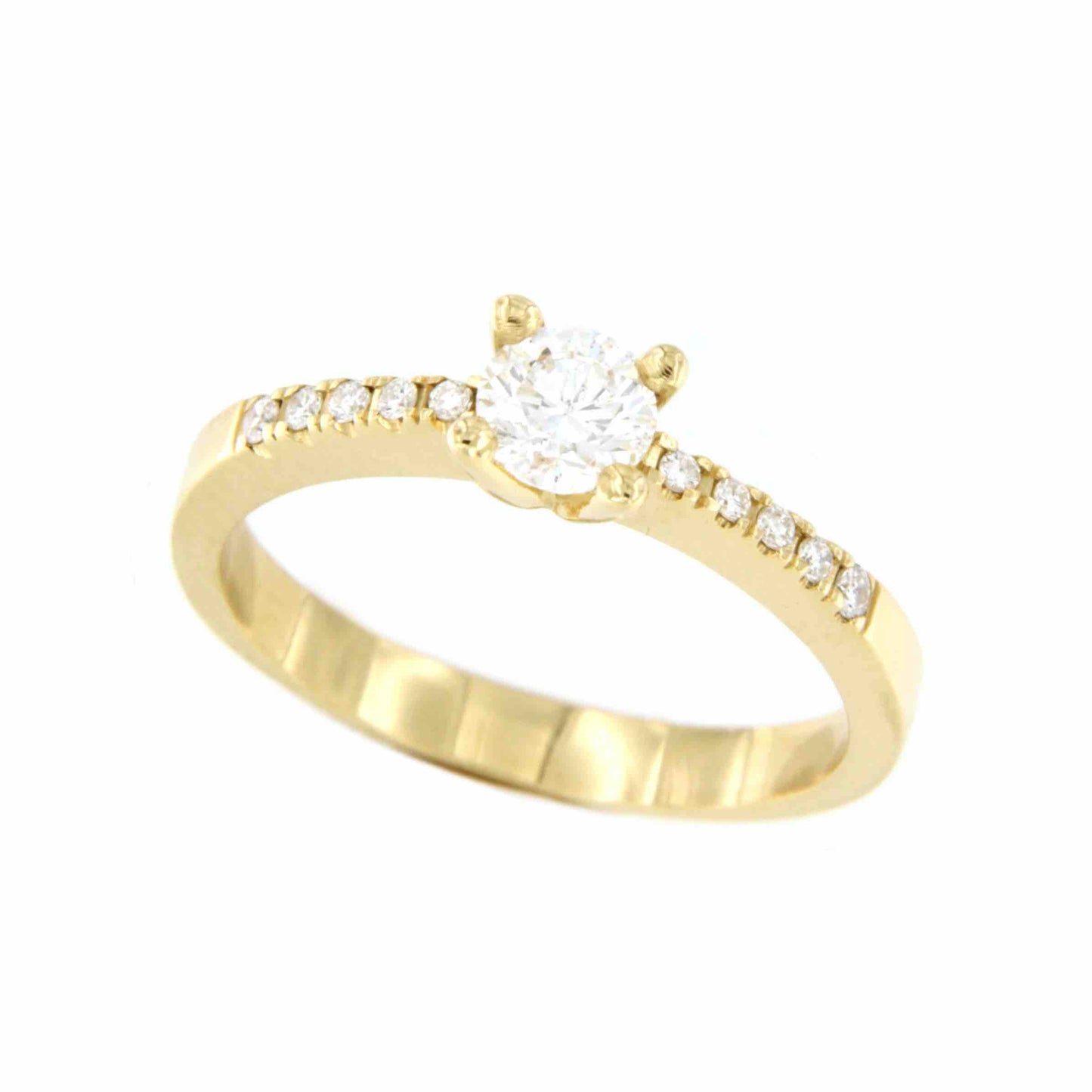Solitario oro TI AMO con brillantes